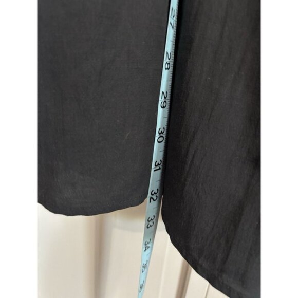 SHEIN‎ Black Short Romper Size Large Faux Tie On Straps Flowy - Picture 3 of 9